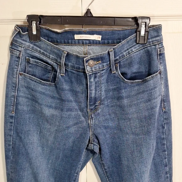 Levis "505" Straight Leg 5 Pocket Denim Blue Jeans - 29x30 - Picture 5 of 8